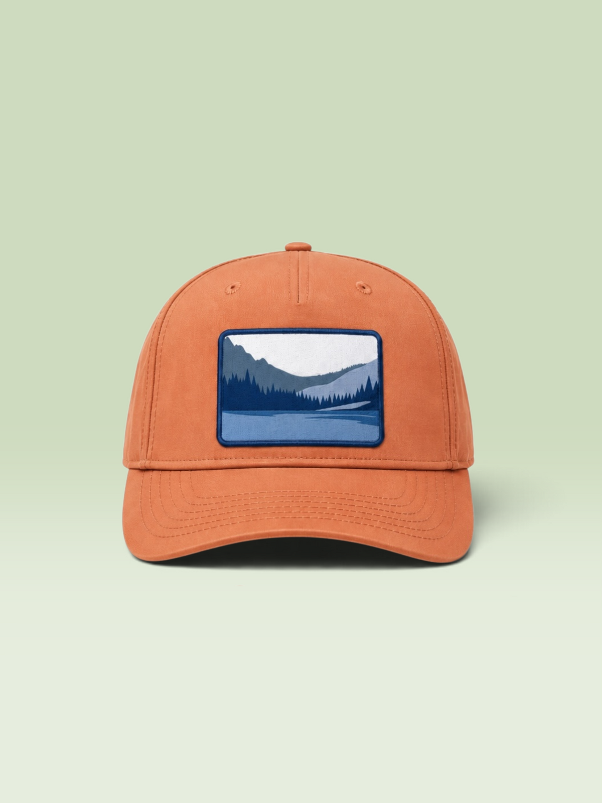 Trail collection - terracotta cap with mountain lake patch